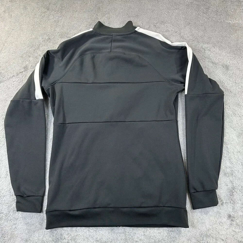 Nike Track Jacket Youth Dri-FIT Full Zip Black White Stripe Size S